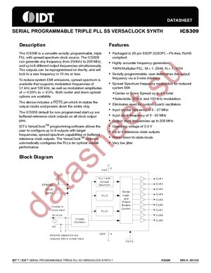 ICS309RIT datasheet  